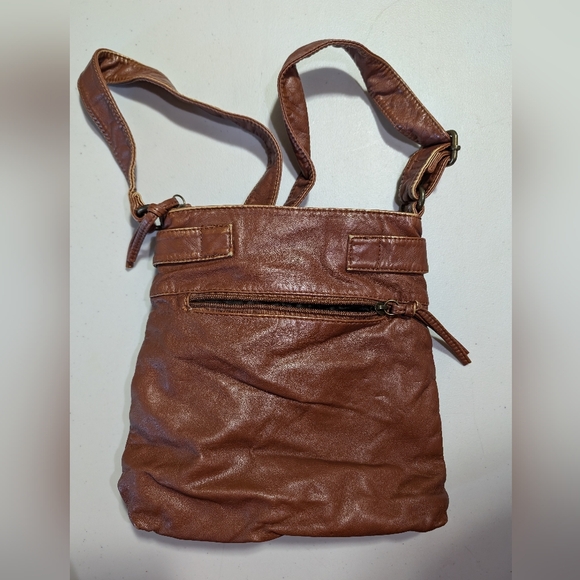 Brown Pleather Crossbody Bag - Picture 2 of 5